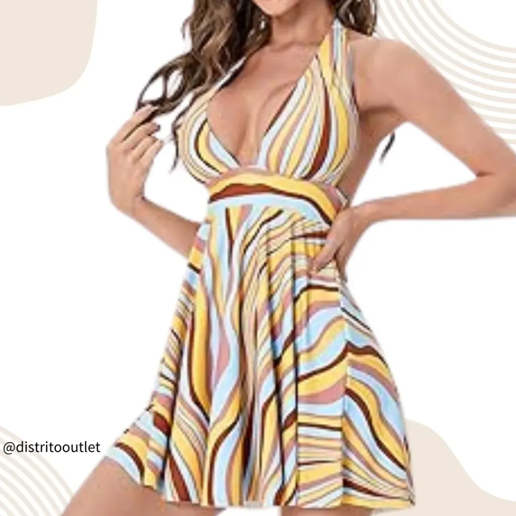 Traje de baño 1 pieza C Amarillo T M