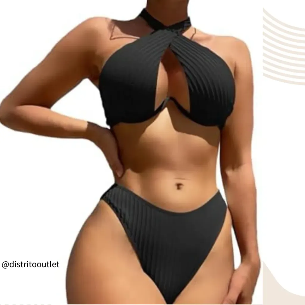 Traje de baño 1 pieza C Negro T M
