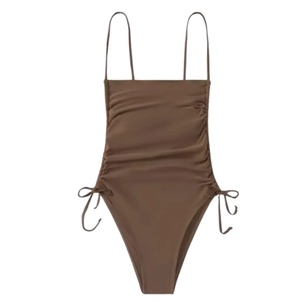 Traje de baño 1 pieza C Cafe T M