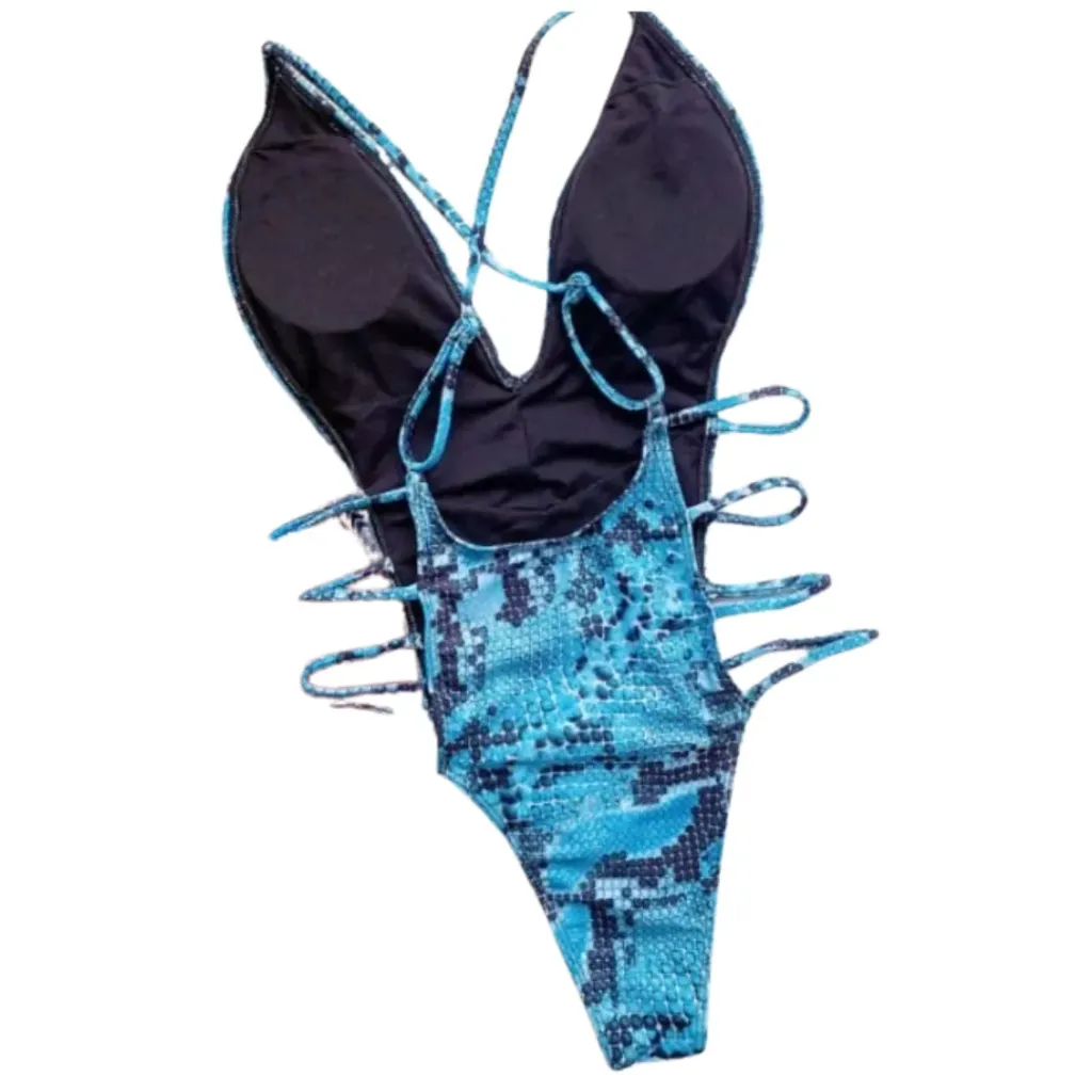 Traje de Baño 1 Pz C Azul Negro T M