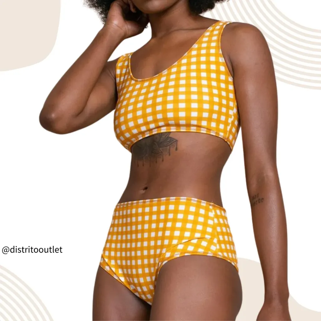 Traje de Baño 2 Pz C Amarillo T L