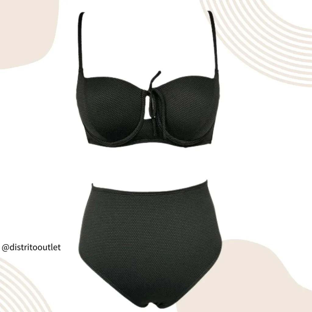 Traje de Baño 2 Pz C Negro T L