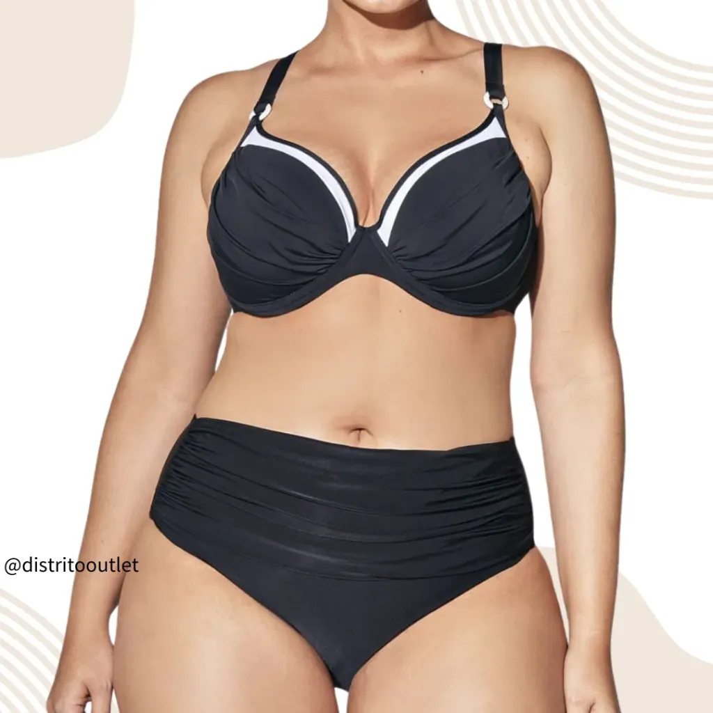 Traje de Baño 2 Pz C Negro T XL