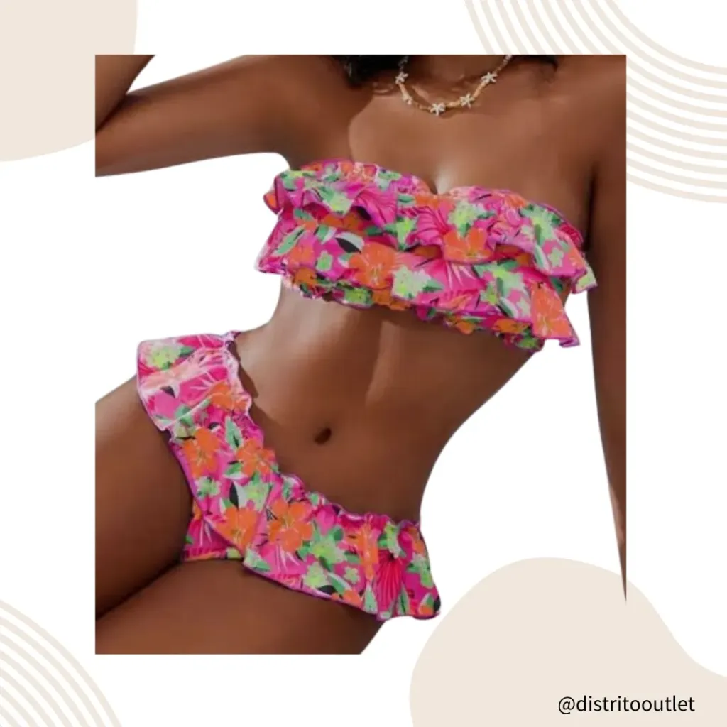 Traje de Baño 2 Pz C Rosa T L