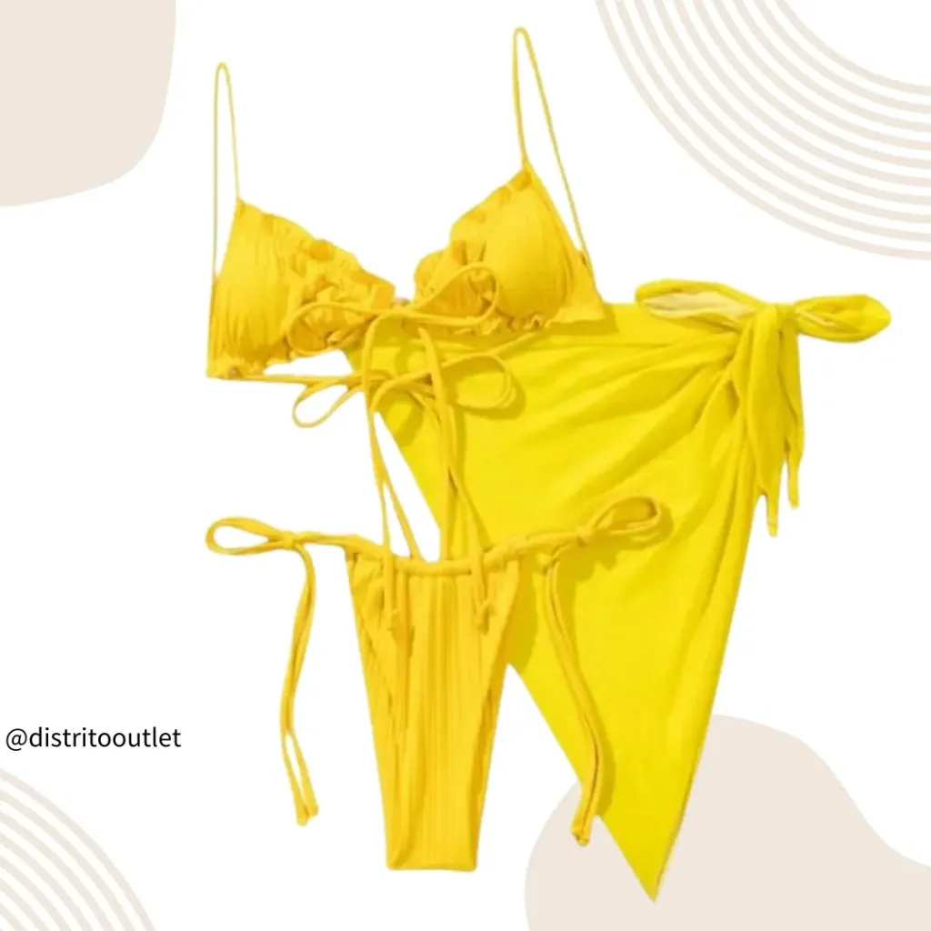 Traje de Baño 3 Pz C Amarillo T L