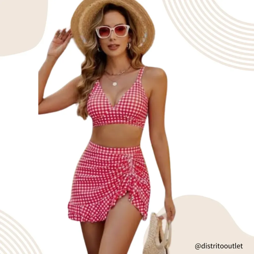 Traje de Baño 3 Pz C Rojo T M