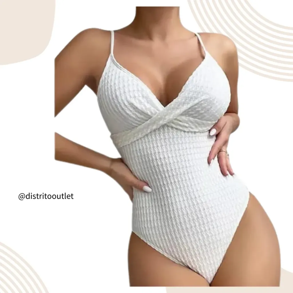 Traje de Baño 1 Pz C Blanco T XL