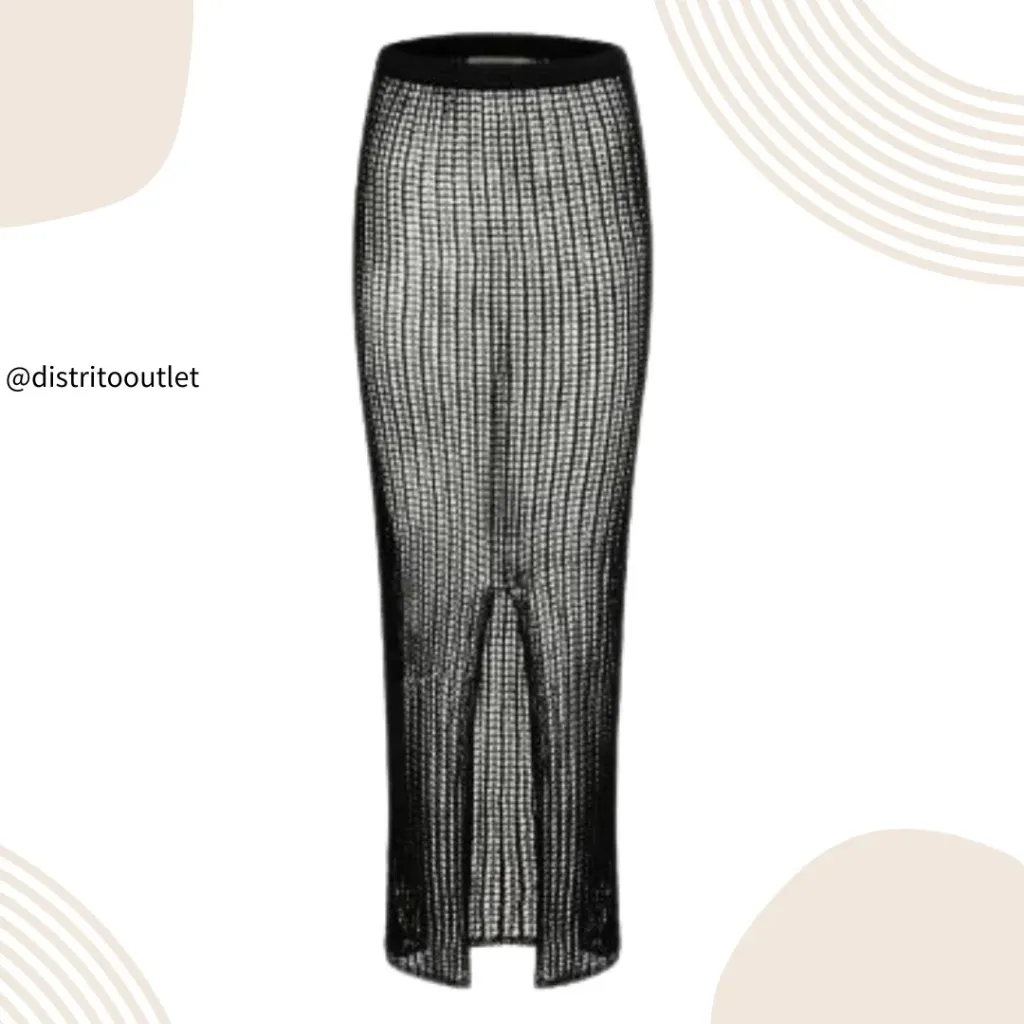 [210399] Conjunto Falda Top Tejido Musera C Negro T M