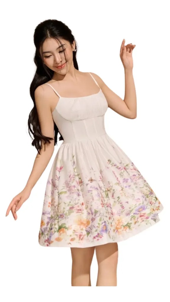 Vestido C Crema T L