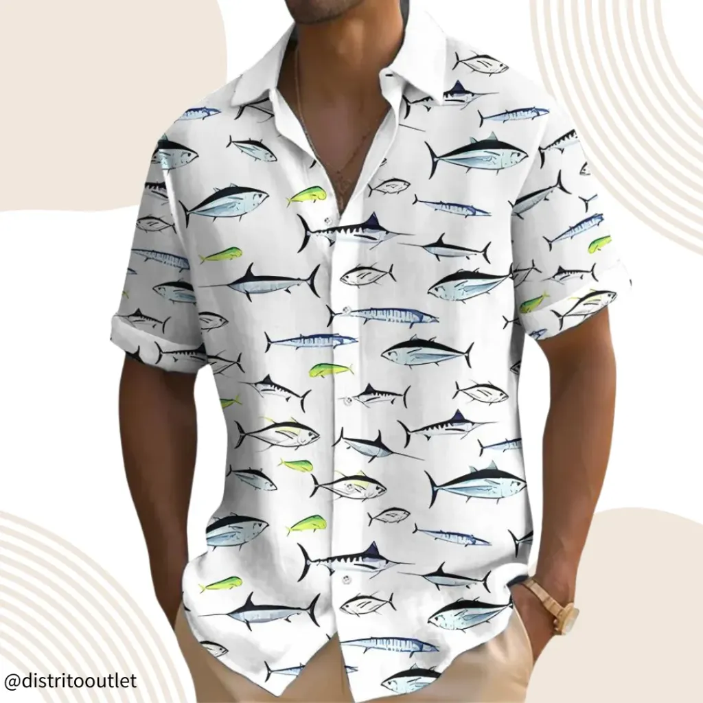 Camisa de Pescados C Blanco T XXL