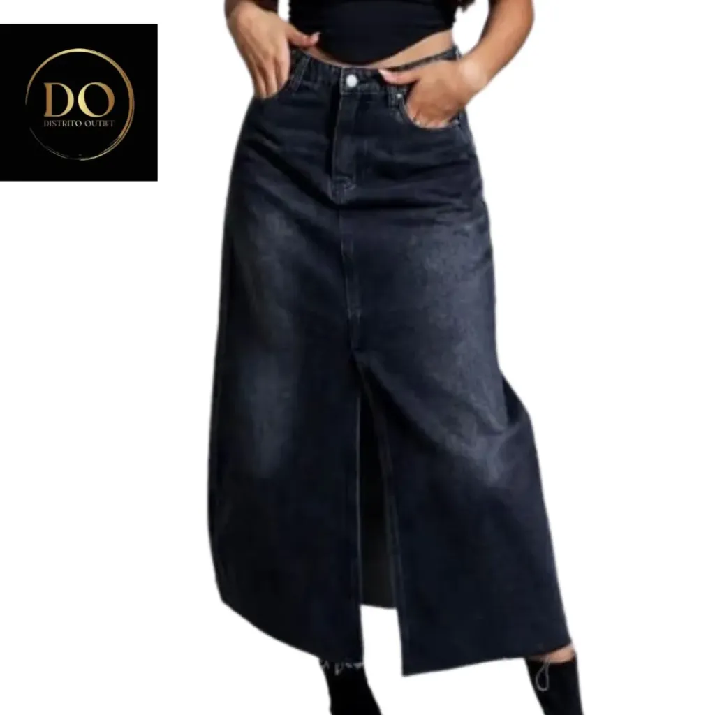 [013664] Pantalon Mezclilla C Negro T XXL