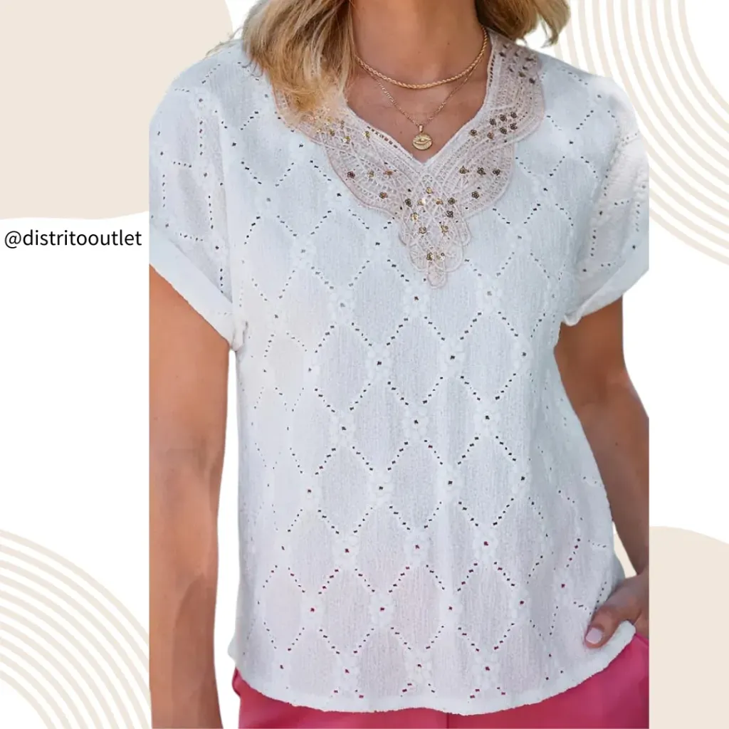 [210639] Blusa Cupshe C Blanco T XL