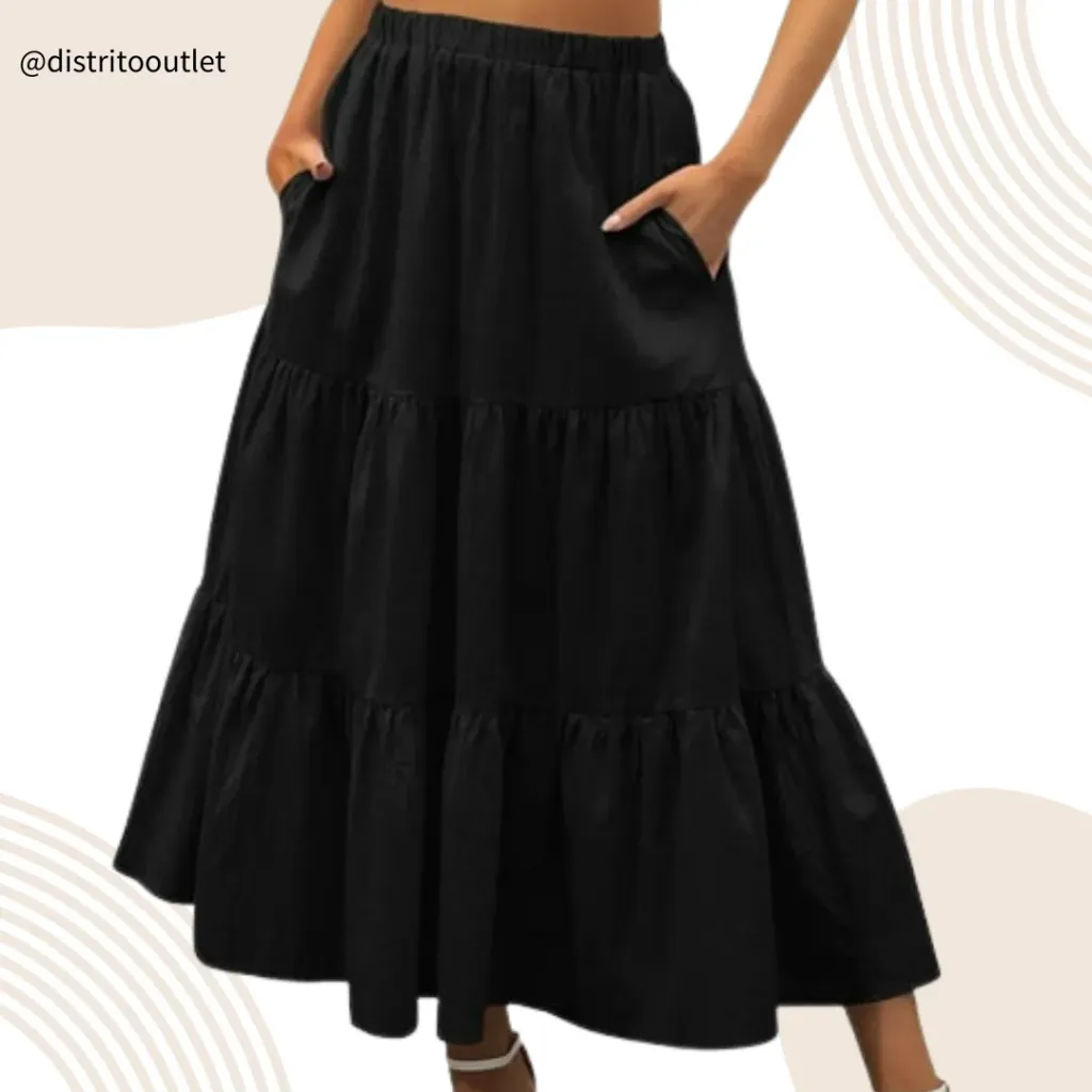 [210663] Falda Cupshe C Negro T S