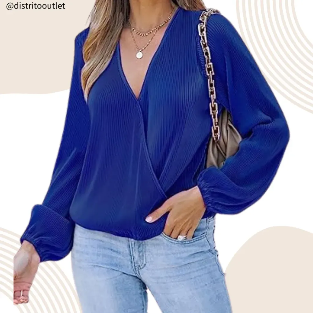 [210701] Blusa Cupshe C Azul Rey T L