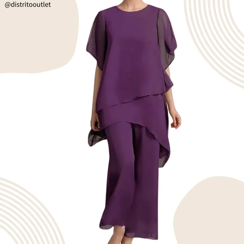 Conjunto Blusa Pantalon C Violeta T XXL