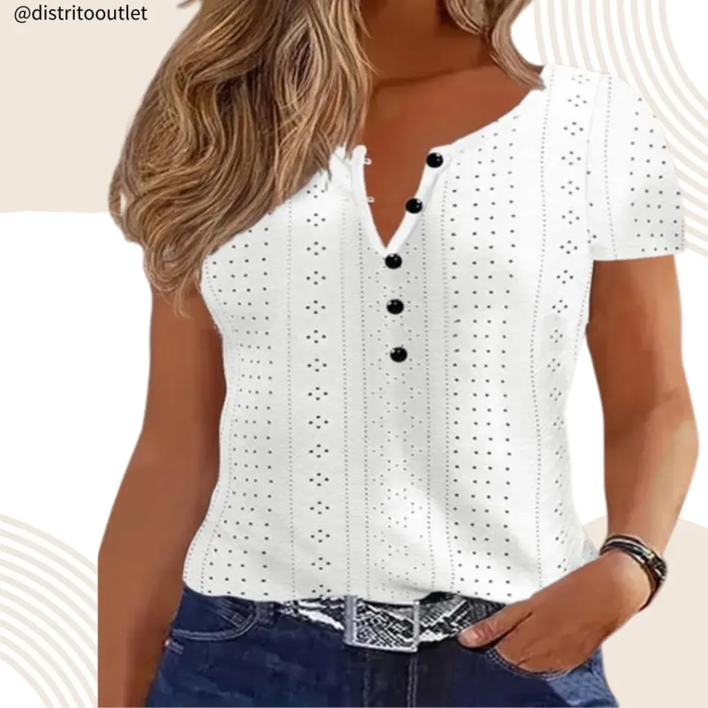 Blusa Cupshe C Blanco T L