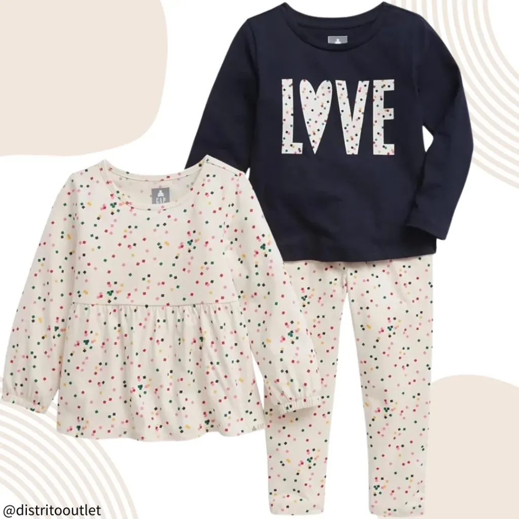 [874592] Conjunto Blusa Vestido Pantalon GAP C Varios Colores T 3Y