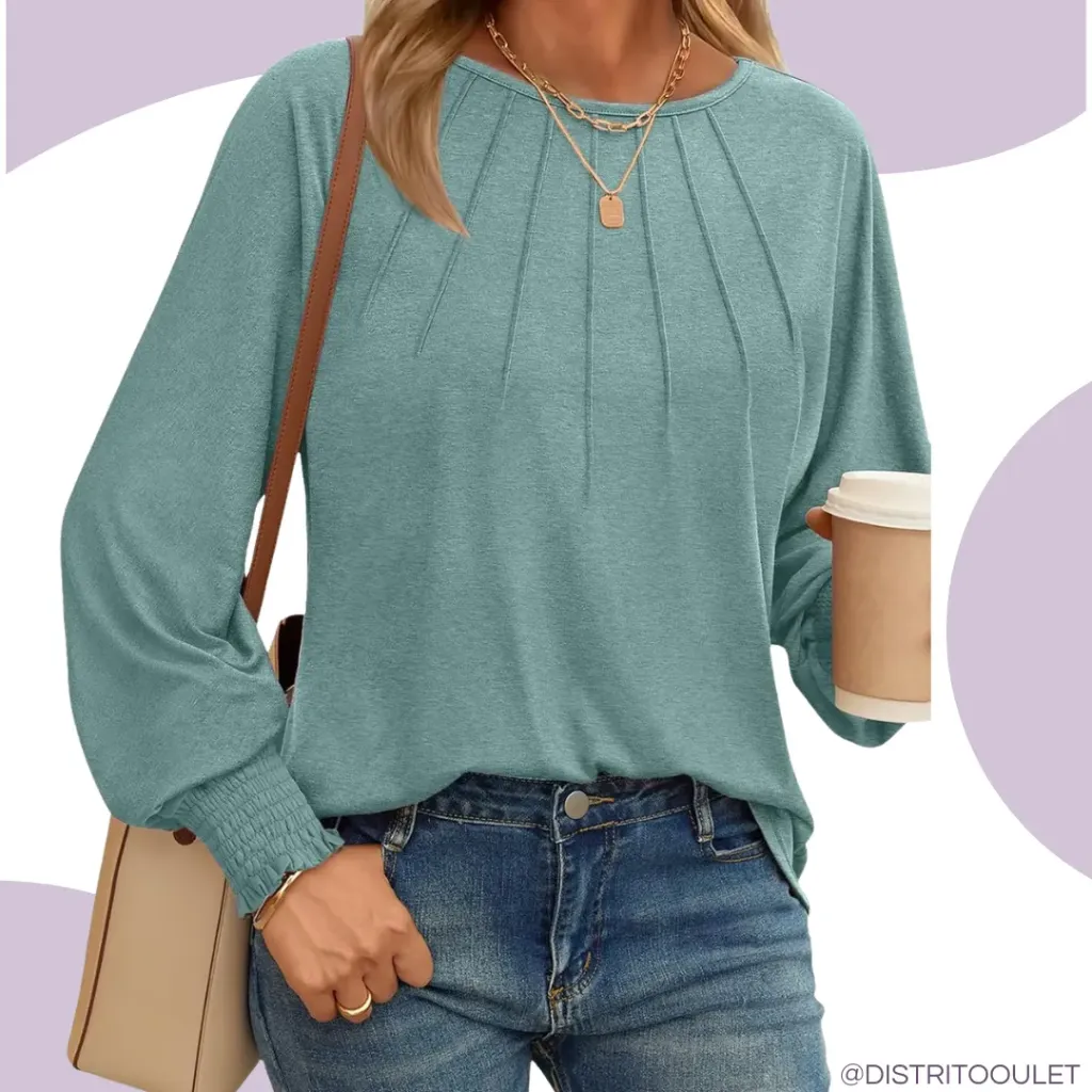 [210843] Blusa Manga Larga Rosvigor C Azul T M