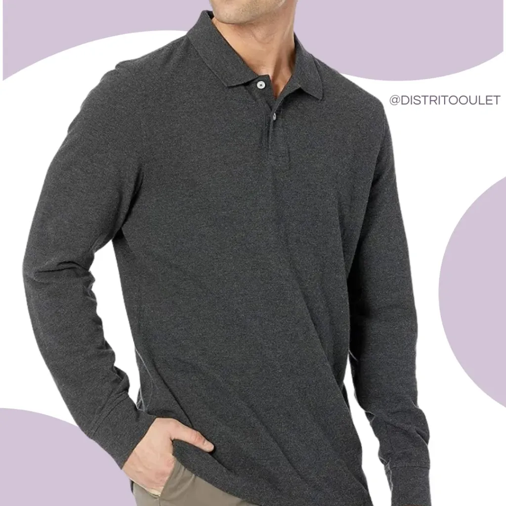 Playera Manga Larga George C Gris T S
