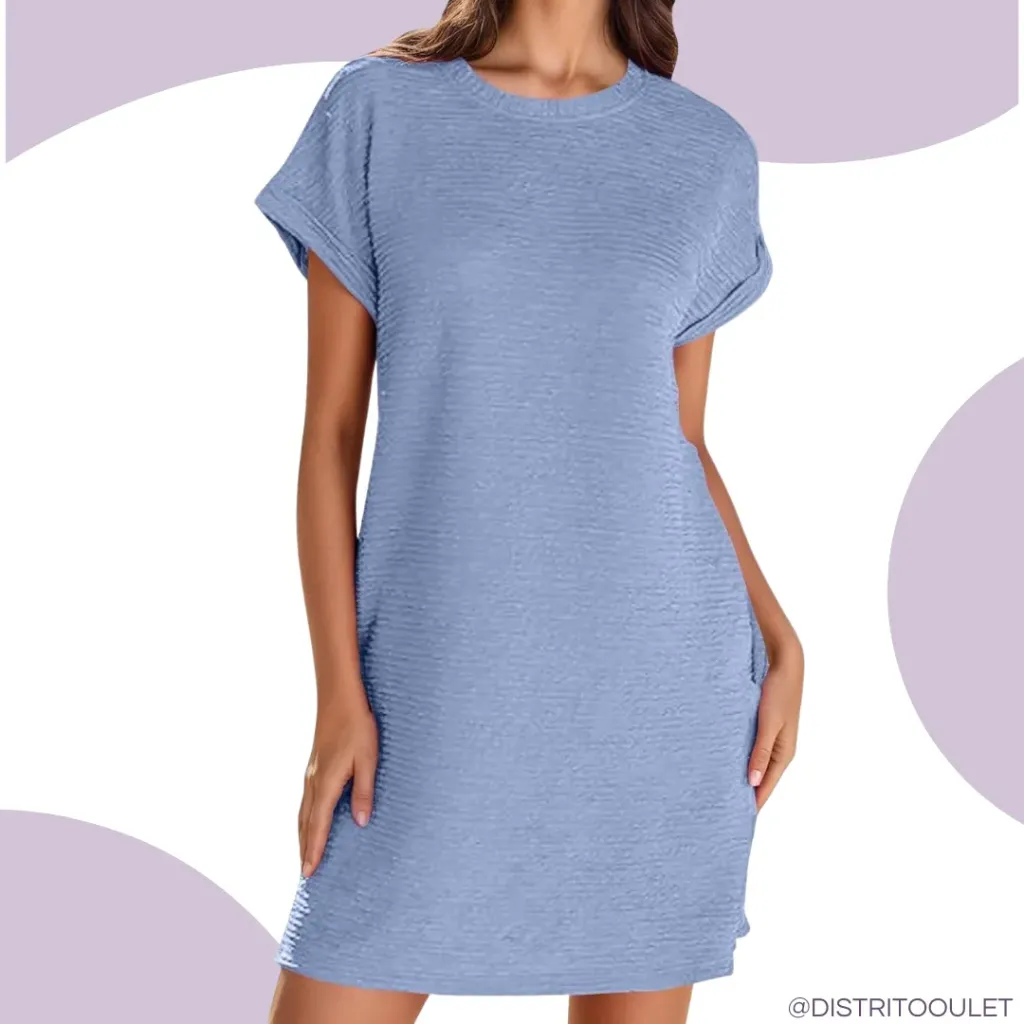 Vestido C Azul T M
