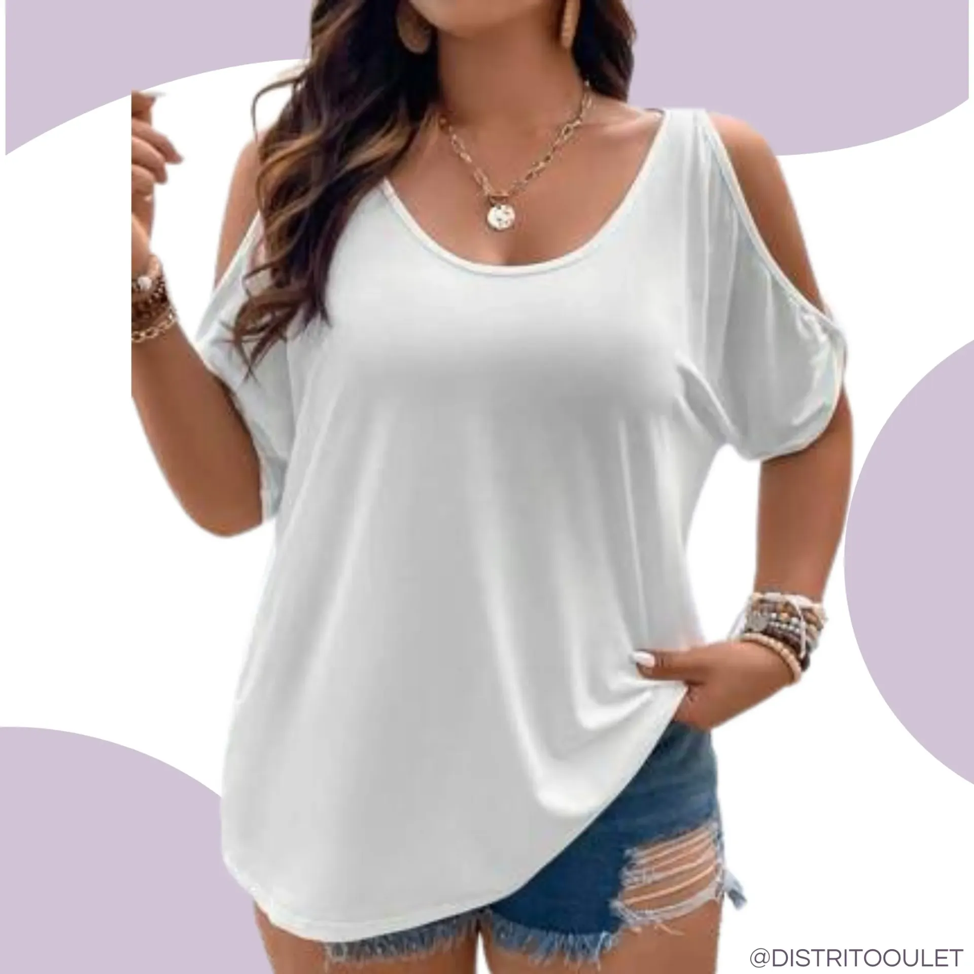 [210873] Blusa Sin Manga C Blanco T S