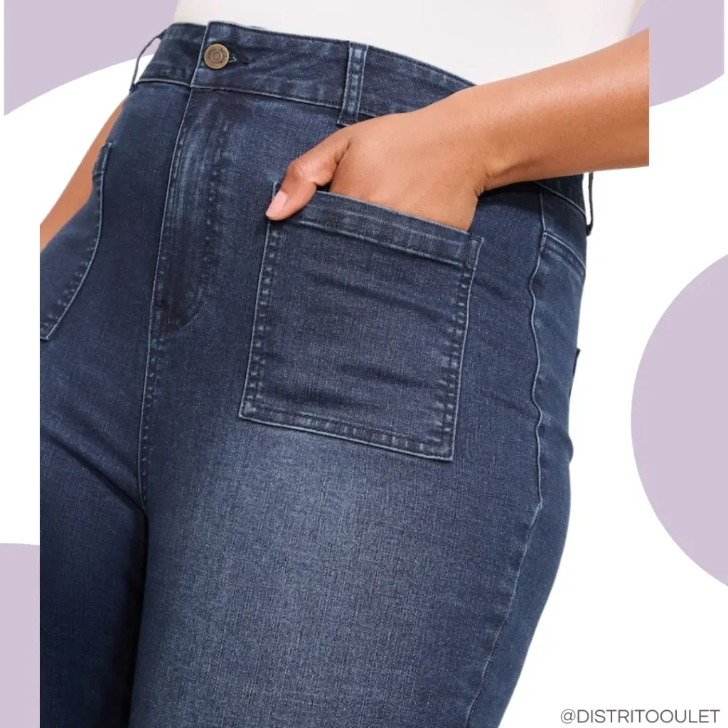 Pantalon Mezclilla C Azul Marino T 10