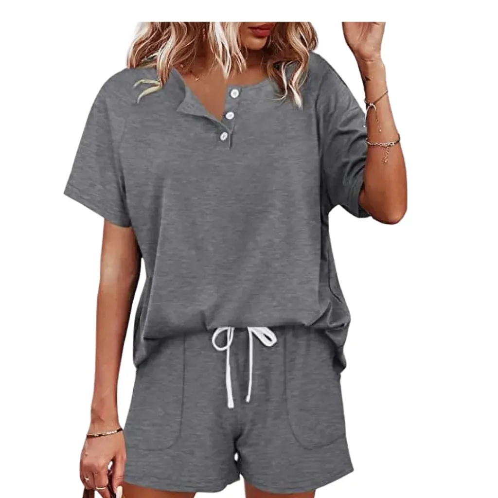 Conjunto Short Blusa Moshu C Gris T L