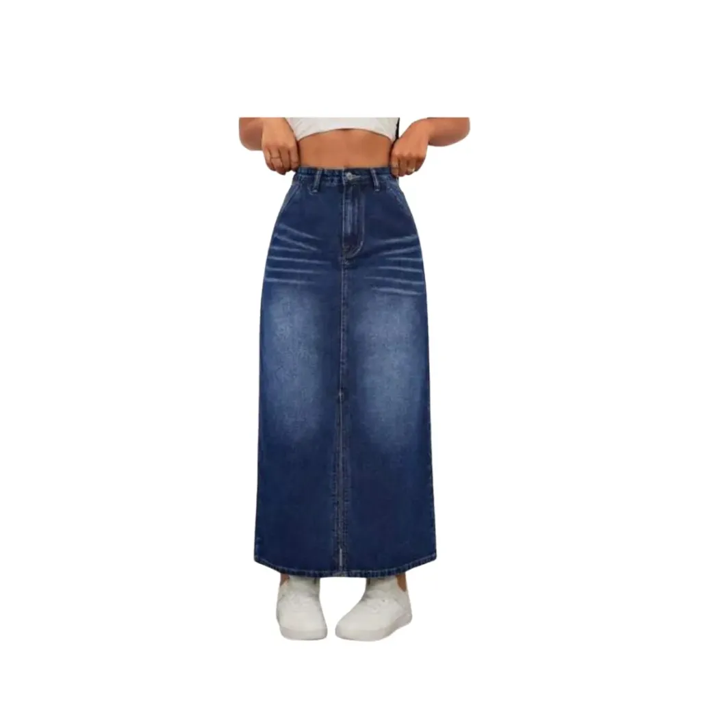 Falda Mezclilla C Azul Marino T L