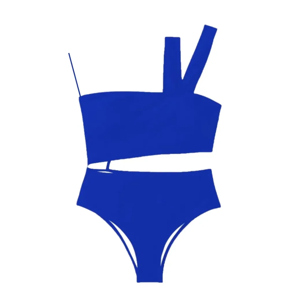 [210931] Traje de baño 1 pieza C Azul rey T L