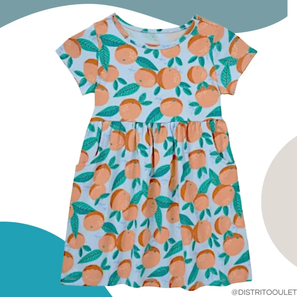 Vestido Wonder Nation C Azul -naranjas