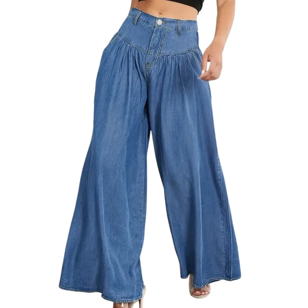 Pantalon Corte Oversize C Azul Marino T L