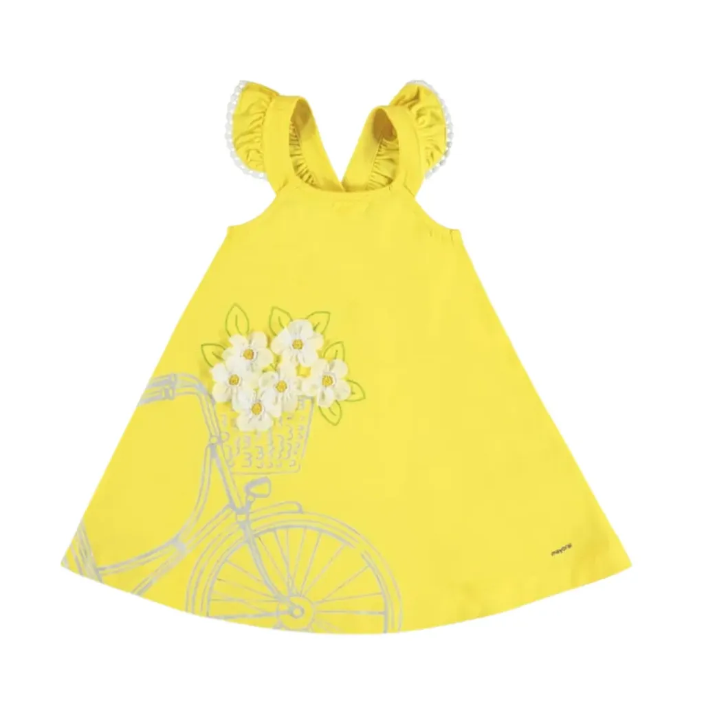 [610514] Conjunto Vestido Pantalon C Amarillo (12 meses)