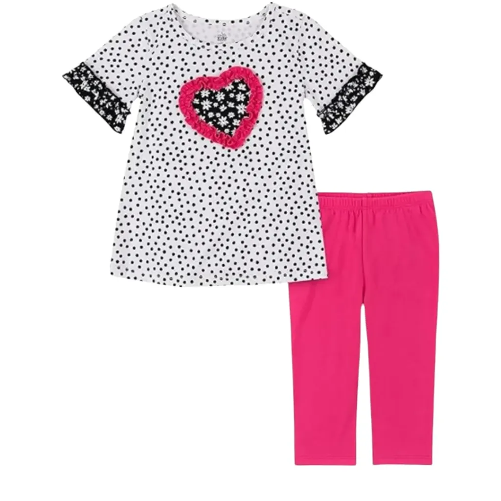 [374317] Conjunto Blusa Pantalon Kids C Blanco Rosa (12 meses)