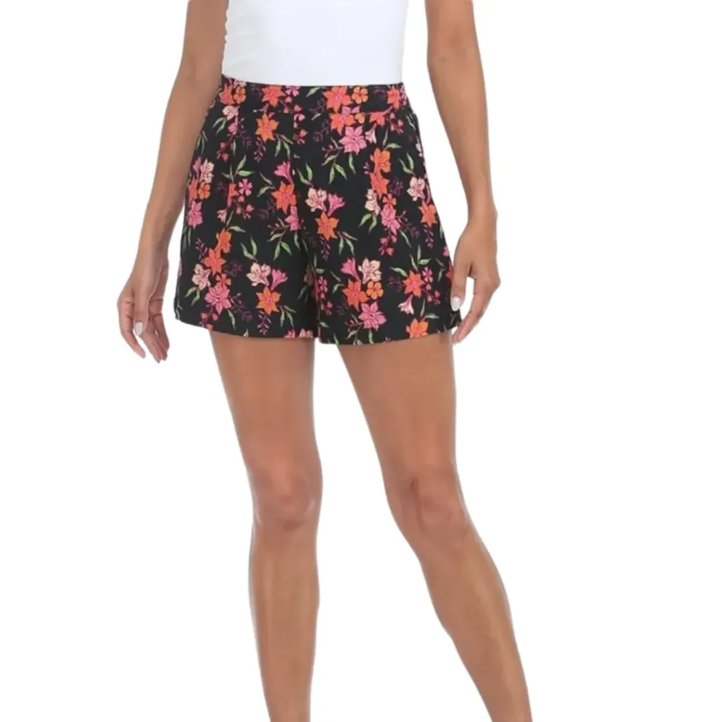 Short Vertiche C Negro floral T XL