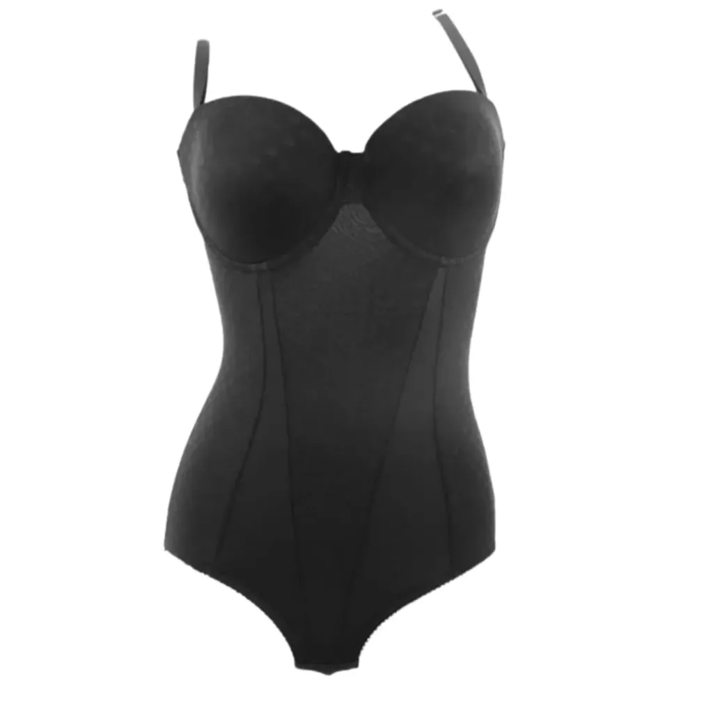 Traje de Baño 1 Pieza C Negro T 4XL