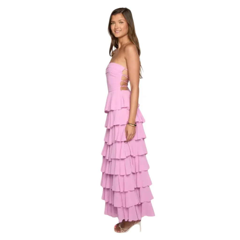 [511036] Vestido Liso Formal C Rosa T XL