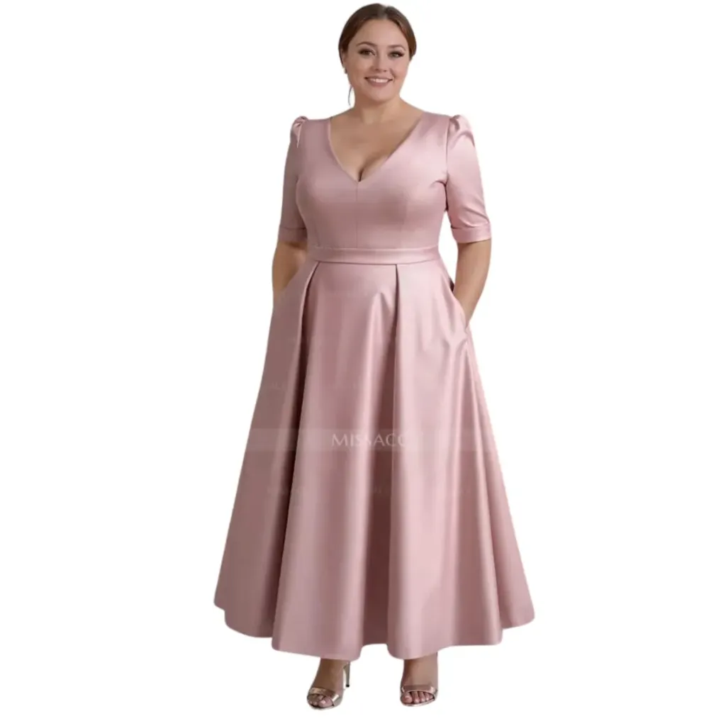 Vestido Liso Monvelli C Rosa T M