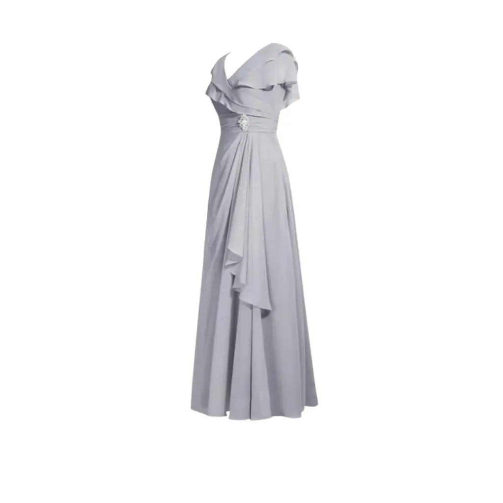 [511063] Vestido Liso Formal C Azul T XL