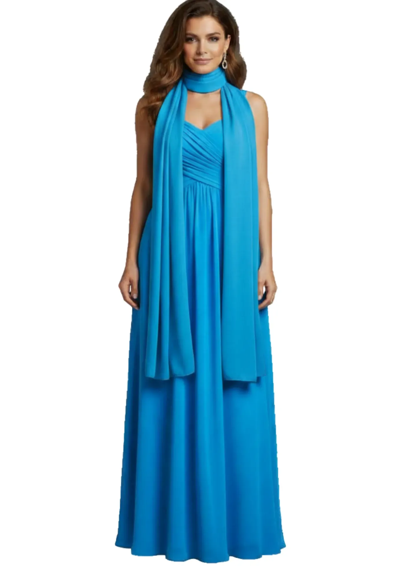[511073] Vestido Liso Hmonely C Azul T XXL