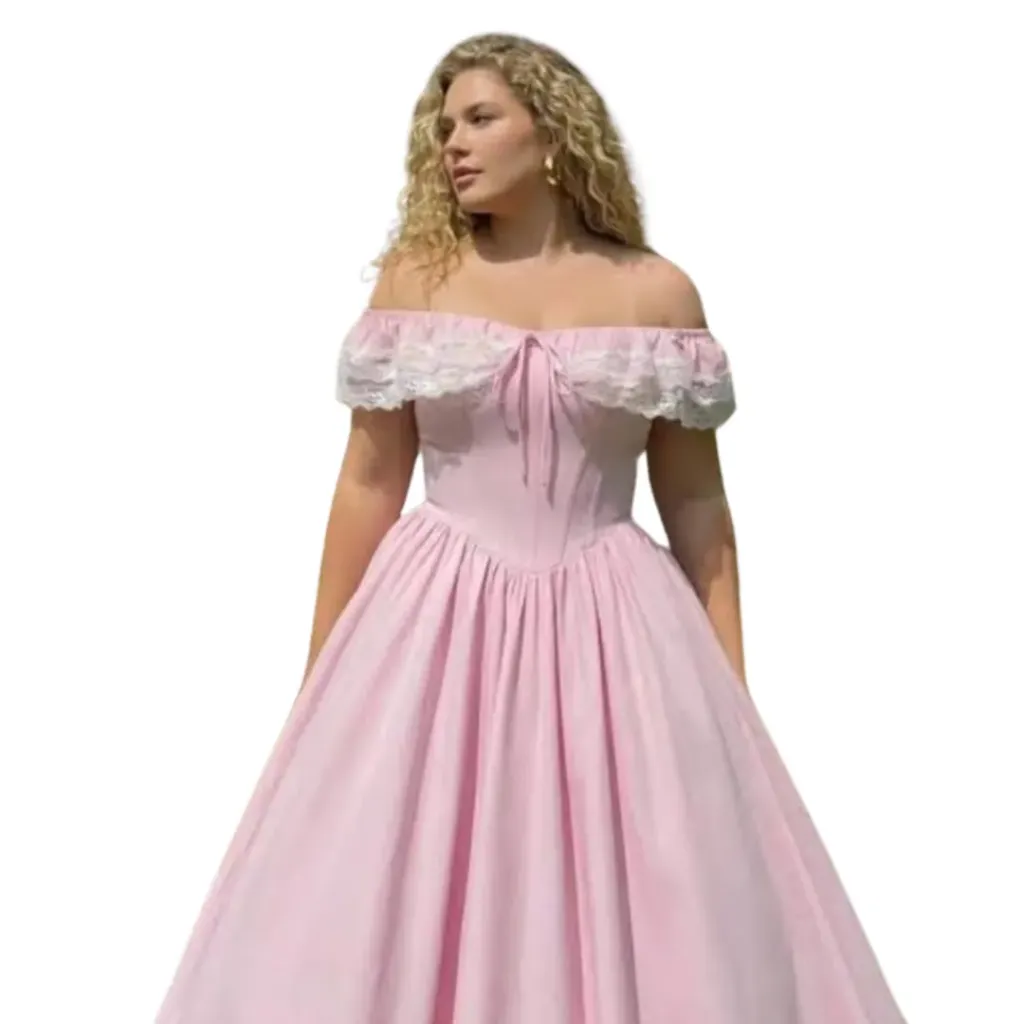 Vestido Liso Formal C Rosa T XXXXL