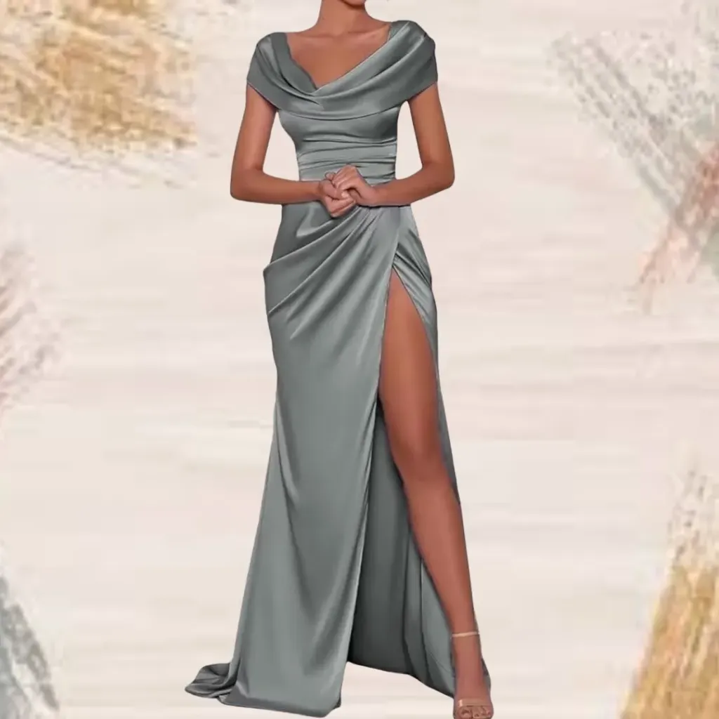 [511078] Vestido Liso Wenkafo C Plateado T M