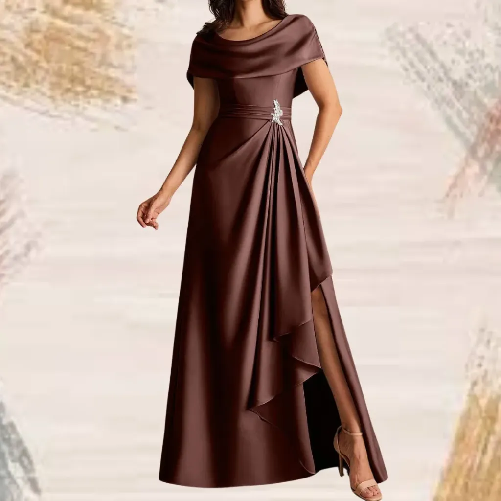 [511083] Vestido Liso Inewer C Vino T XL
