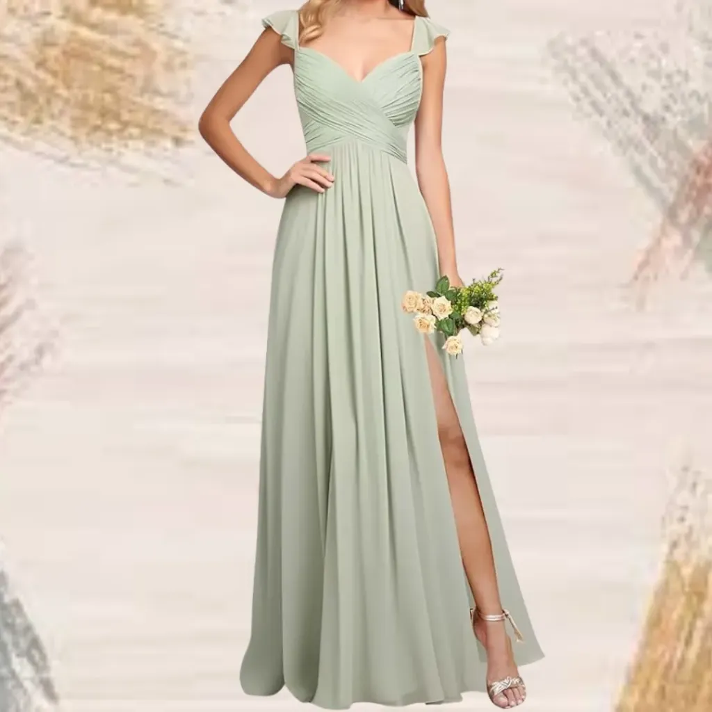 [511087] Vestido Liso Weinaze C Verde T L