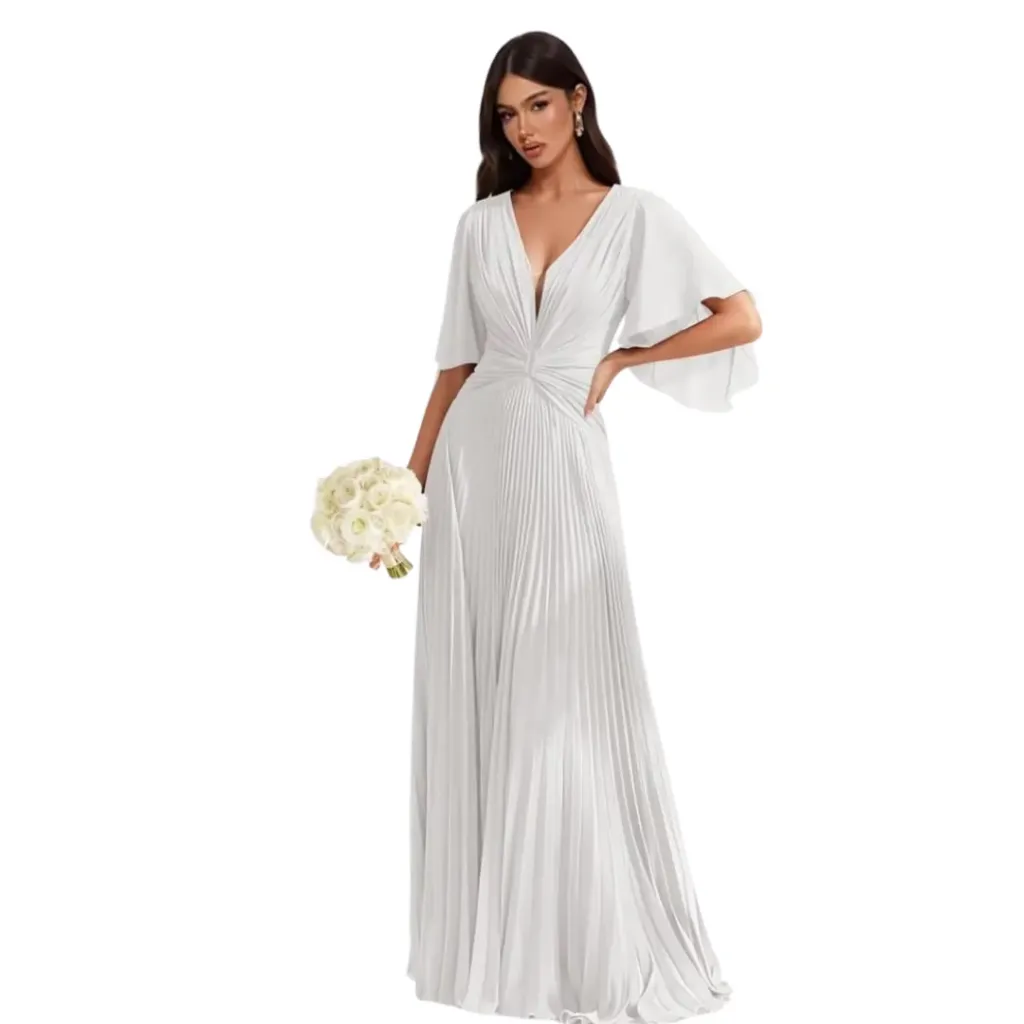 Vestido Liso Wenkafo C Crema T XL
