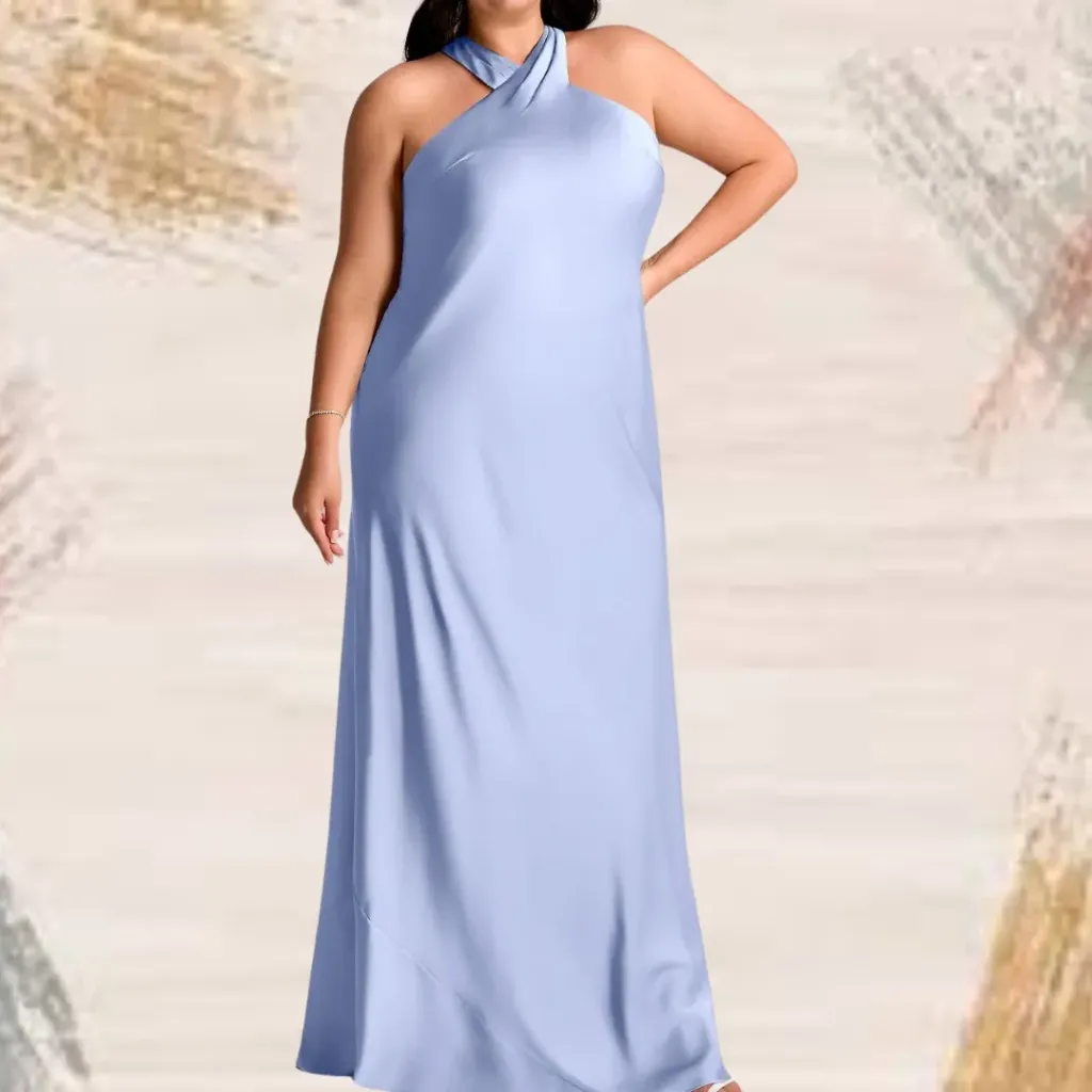 [511092] Vestido Liso Kidsor C Azul T XXXL