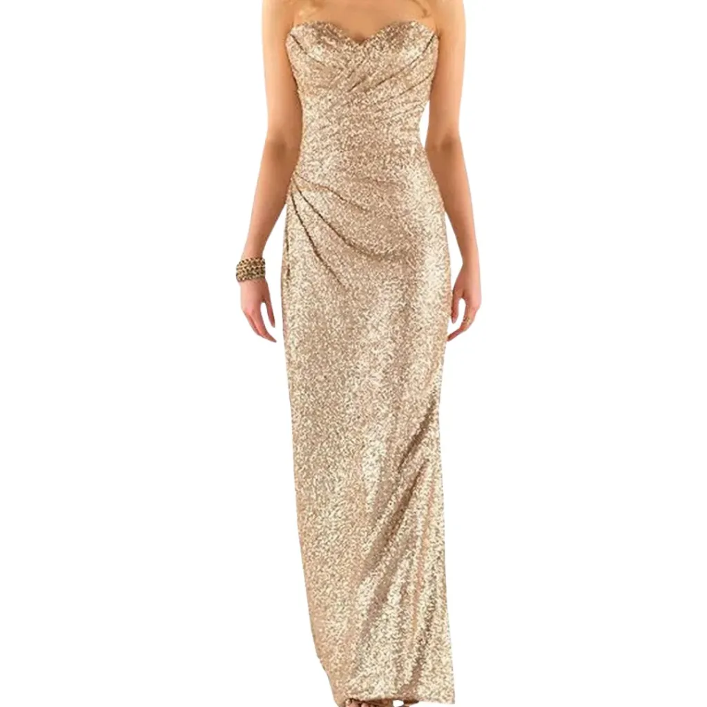 [511094] Vestido Lentejuelas Weinaze C Dorado T M