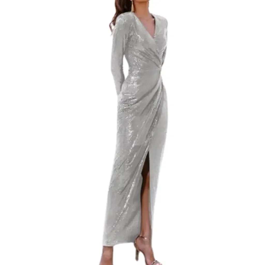 [511100] Vestido Lentejuelas Monvelli C Blanco T M