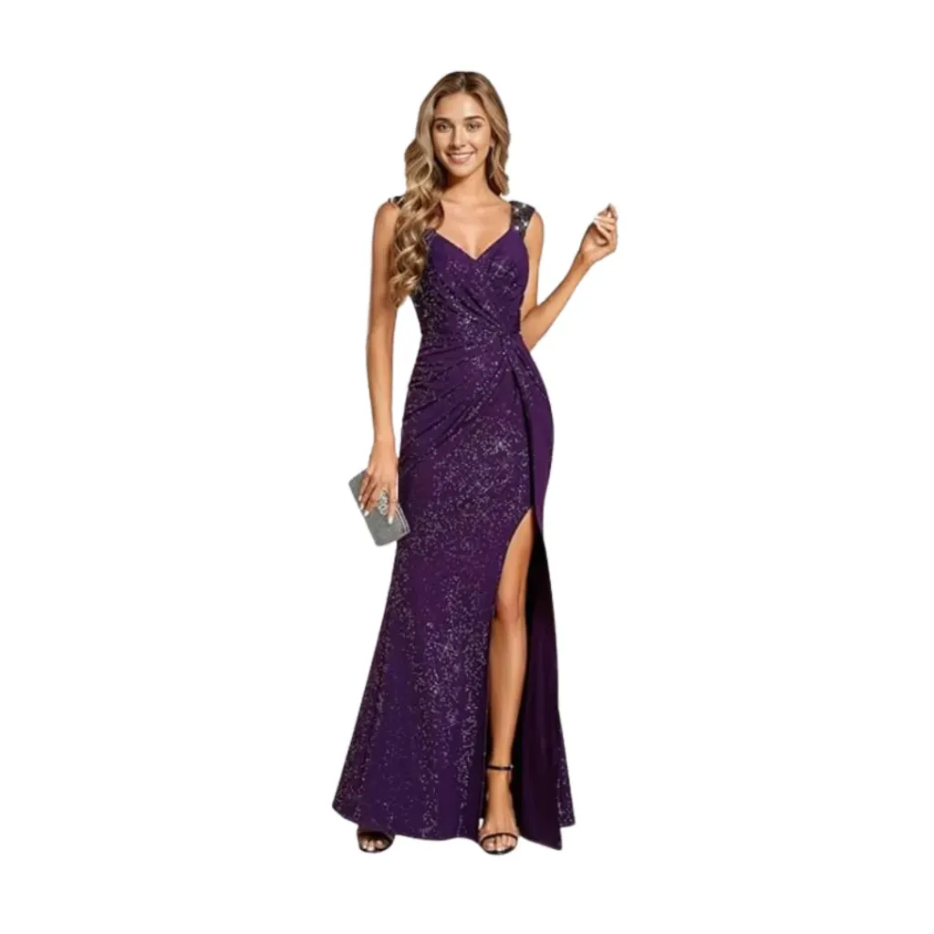 [511107] Vestido Lentejuelas Monvelli C Violeta T L