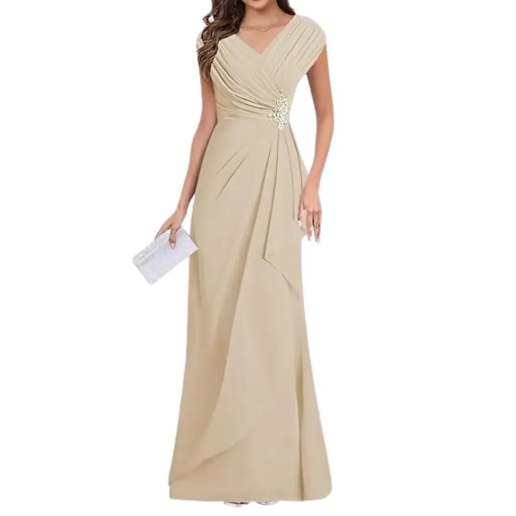 [511136] Vestido Liso C Beige T XL