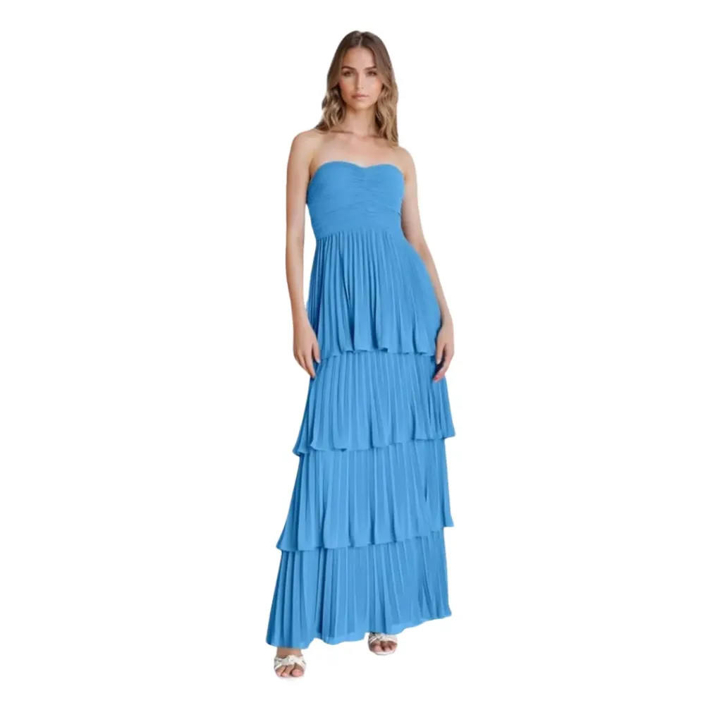 [511153] Vestido Liso Monvelli C Azul T XS